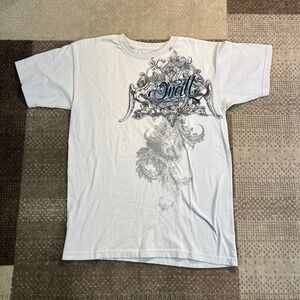 ONeill Mens Graphic T-Shirt Small White Y2K Cyber Grunge Skater Surf Tee
